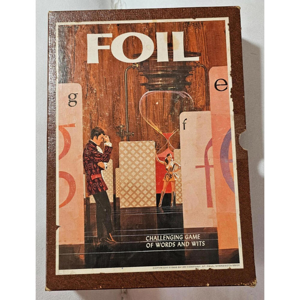 1968 Foil Challenging Game Of Words And Wits 3M Bookcase Game 100% Complete